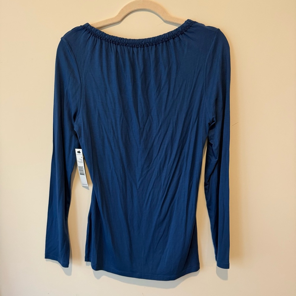 Elie Tahari Deep Blue Blouse - Picture 3 of 5